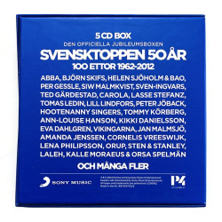 Cornelis Vreeswijk, Pugh Rogefelt ym. CD Svensktoppen 50 år (100 ettor 1962-2012) 5CD  kansi EX levy EX Käytetty CD
