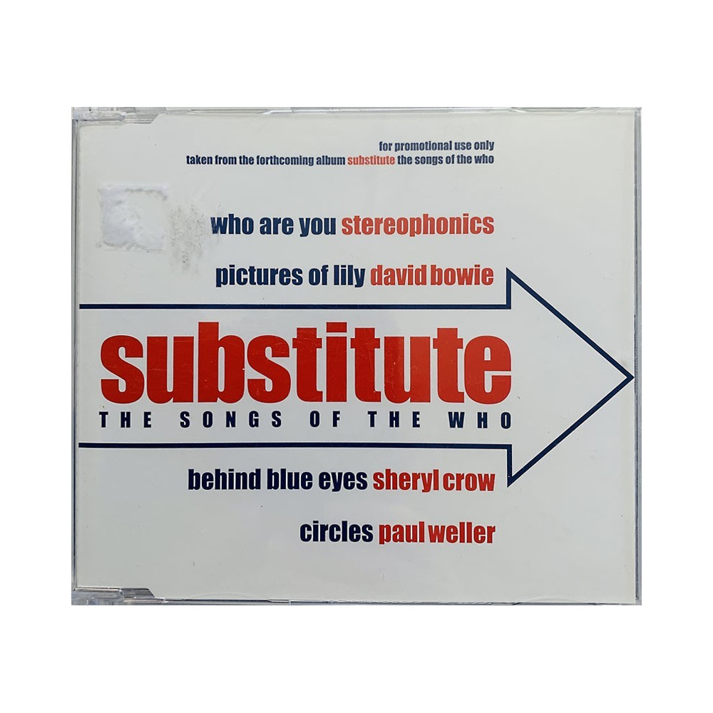 David Bowie, Paul Weller ym. CD Substitute the songs of the Who cd-single  kansi EX levy EX Käytetty CD