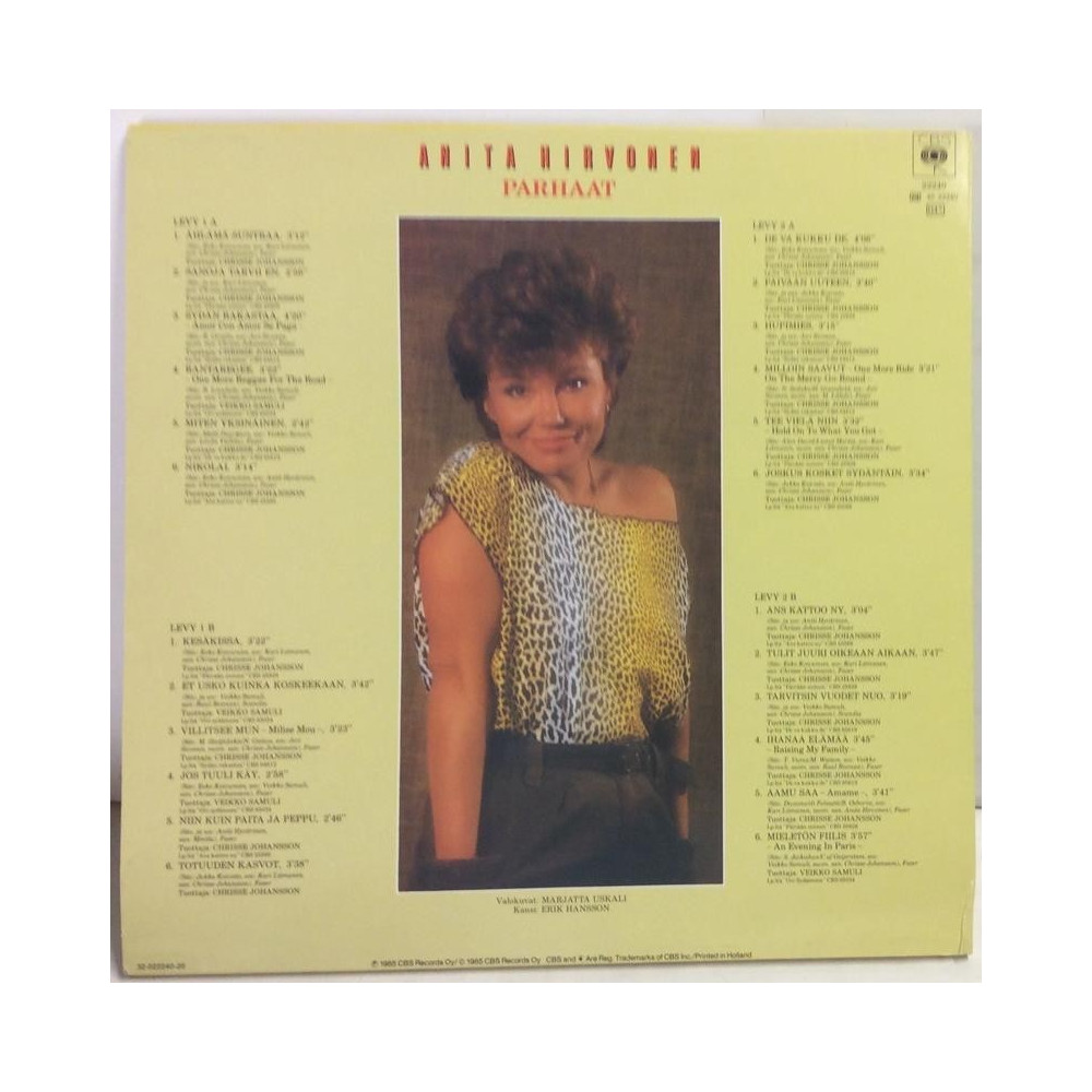 Hirvonen Anita : Parhaat 2LP - Begagnat LP