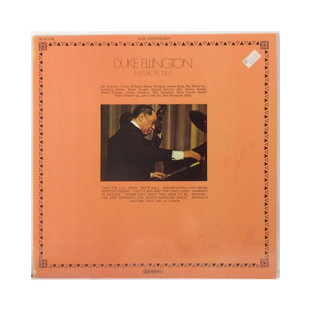 Ellington Duke: In Europe 1965  kansi EX levy EX Käytetty LP