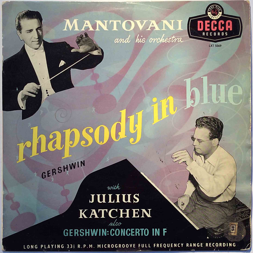 Mantovani and his orchestra: Rhapsody in blue  kansi G- levy G- Käytetty LP