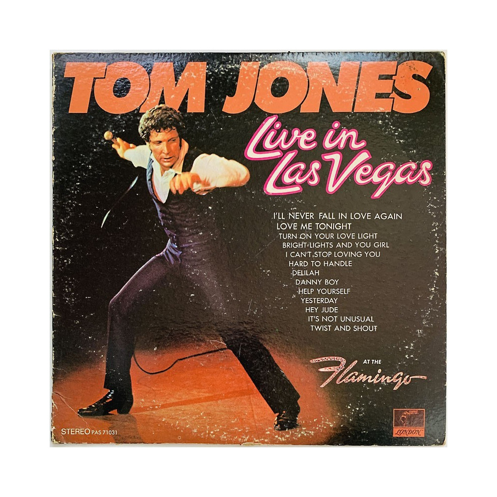 Jones Tom LP Live in Las Vegas  kansi VG- levy VG+ LP