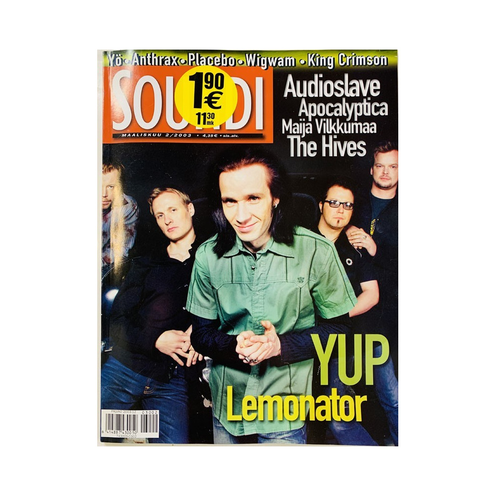 Soundi 2003 2 YUP, Lemonator, Apocalyptica aikakauslehti