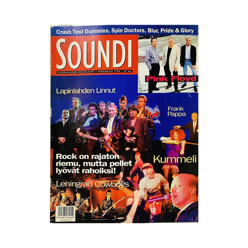 Soundi 1994 7 Pink Floyd, Kummeli, Frank Pappa aikakauslehti