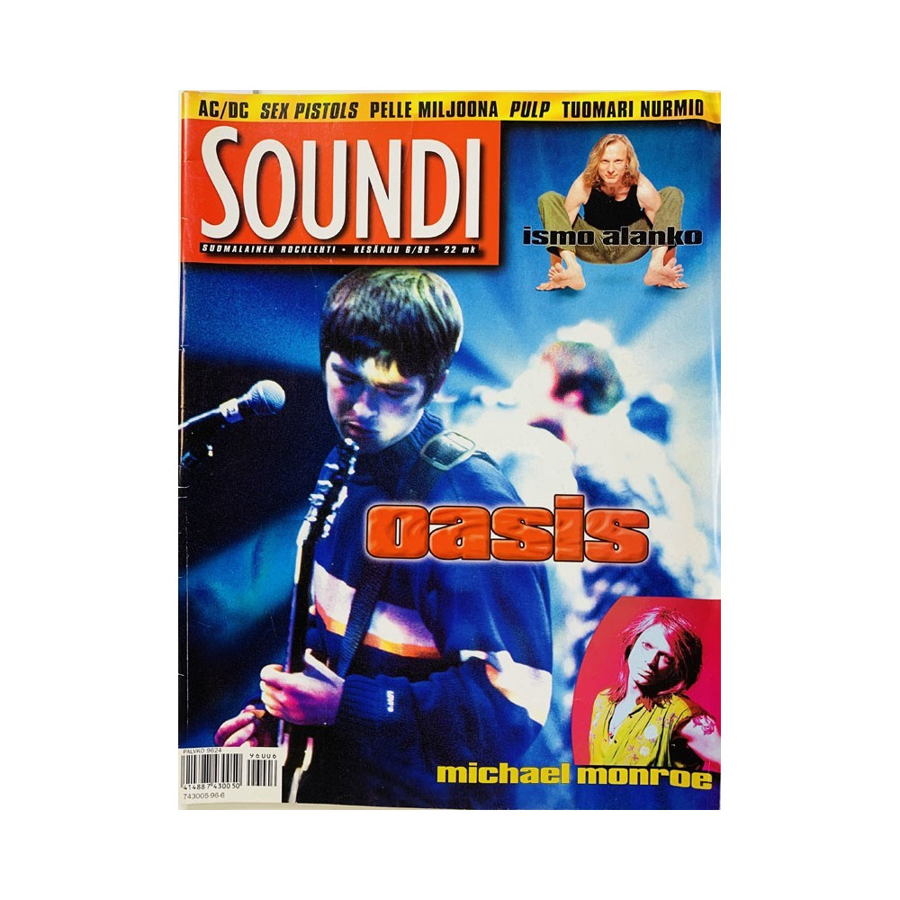Soundi 1996 6 Ismo Alanko, Oasis, Michael Monroe aikakauslehti