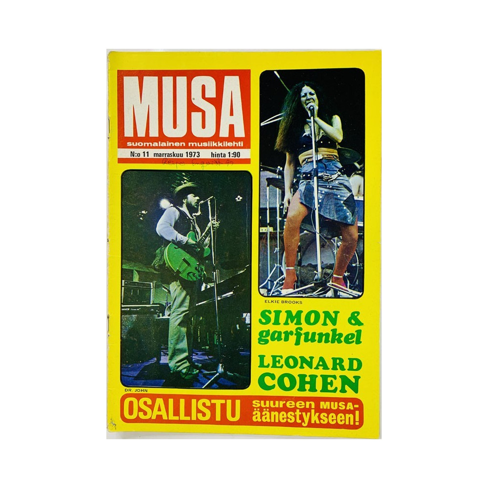 Musa 1973 11 Simon & Garfunkel, Leonard Cohen aikakauslehti