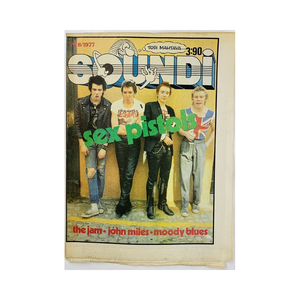 Soundi 1977 8 Sex Pistols, Jam, Moody Blues aikakauslehti