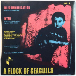 A Flock Of Seagulls käytetty 7” kuvakannella Telecommunication  kansi EX- levy VG+ käytetty vinyylisingle