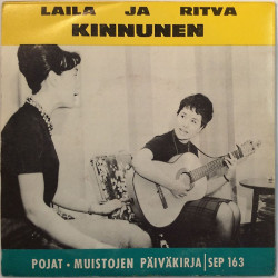 Ann Christine / Laila ja Ritva Mustonen käytetty 7” kuvakannella Lalaika, Kun Twistataan / Pojat, Muistojen päiväkirja  kansi VG