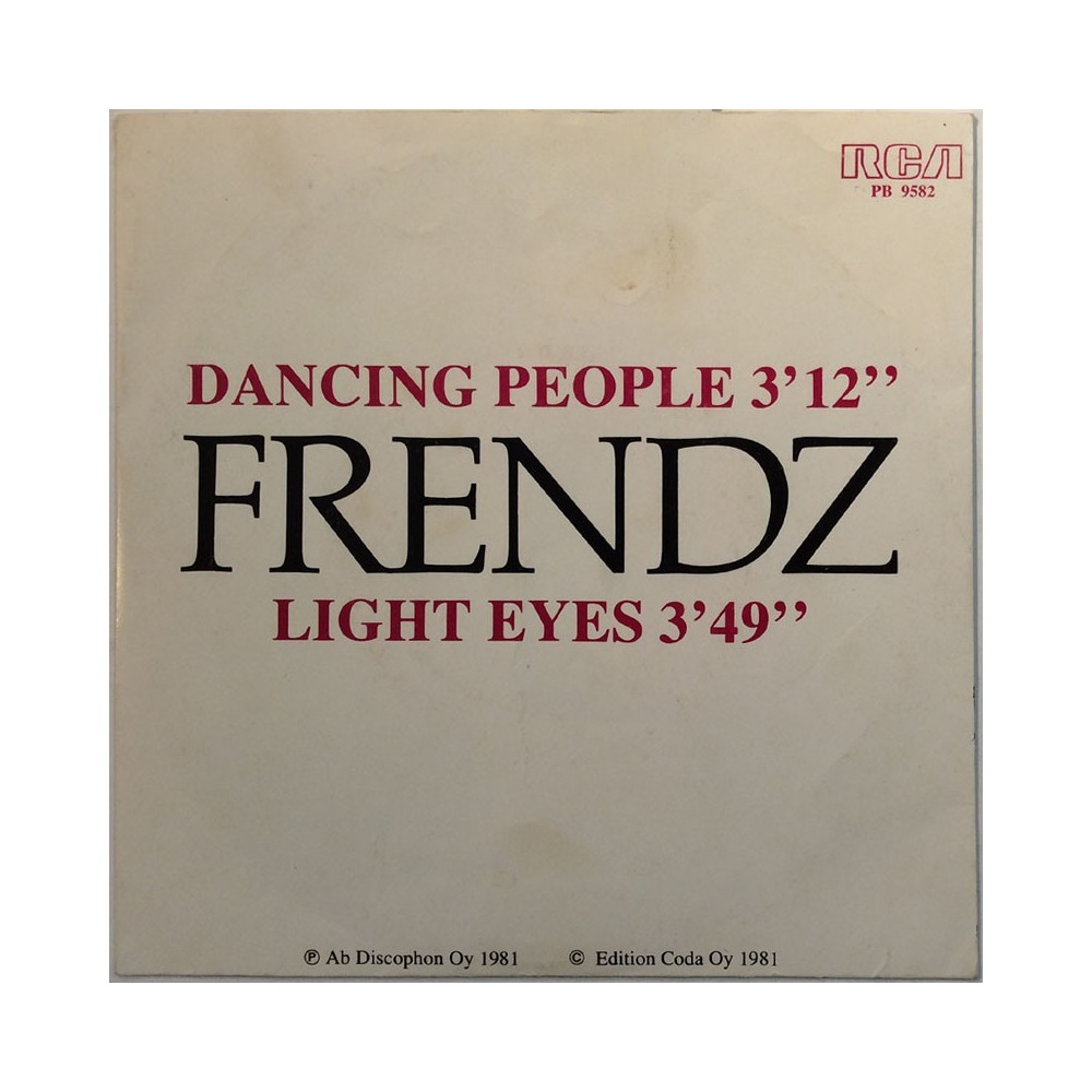 Frendz käytetty 7” kuvakannella Dancing People / Light Eyes  kansi VG levy VG käytetty vinyylisingle