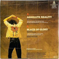 Alarm käytetty 7” kuvakannella Absolute reality / Blaze Of Glory  kansi EX- levy EX käytetty vinyylisingle PS