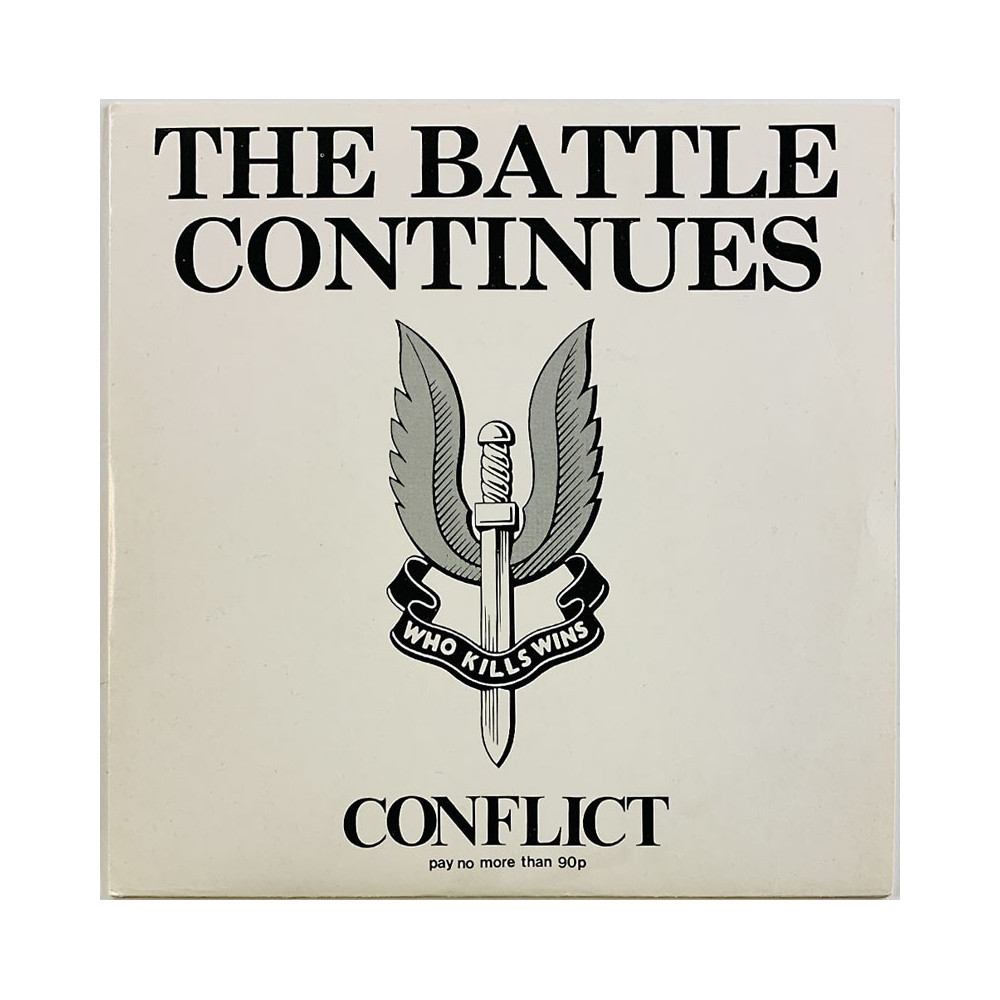 Conflict 1985 MORT 15 The Battle Continues begagnad singelskiva