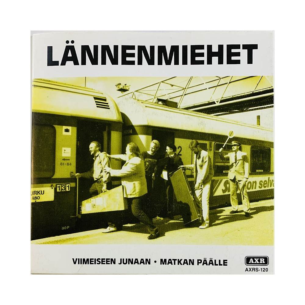Lännenmiehet käytetty 7” kuvakannella Viimeiseen junaan / Matkan päälle  kansi EX levy EX käytetty vinyylisingle PS