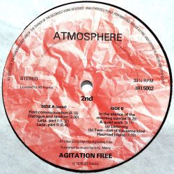 Agitation Free LP 2nd  kansi EX- levy EX LP
