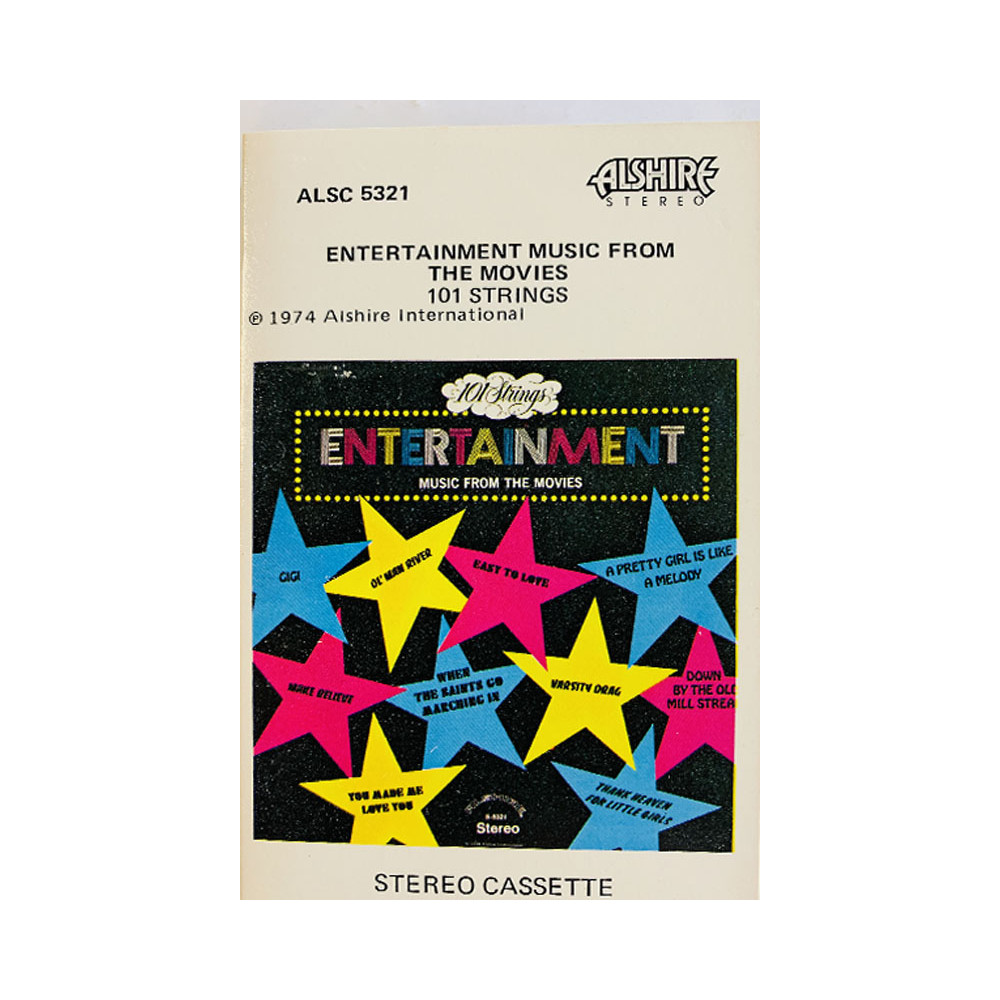 101 Strings: Entertainment music from the movies kansipaperi EX- , musiikkikasetin kunto EX- kasetti