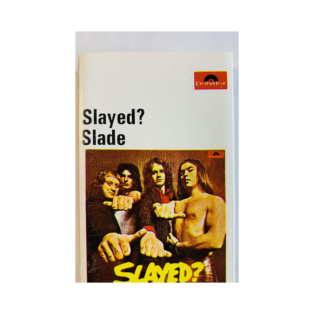Slade: Slayed? kansipaperi EX- , musiikkikasetin kunto EX kasetti
