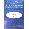 U2: Beautiful Day, Begagnat Poster, år 2000 bredd 50cm  höjd 70 cm Promojuliste 50cm x 70cm