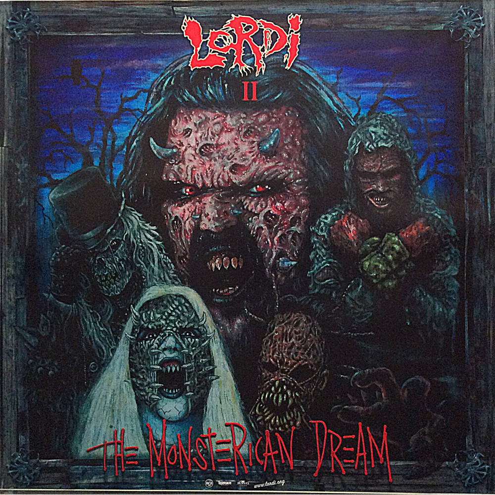 Lordi: MonsteRican Dream, Begagnat Poster, år 2004 bredd 100cm  höjd 100 cm Promojuliste 100cm x 100cm