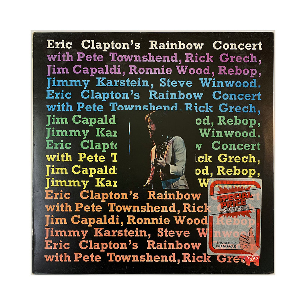Clapton Eric  Rainbow concert  kansi EX- levy EX Käytetty LP