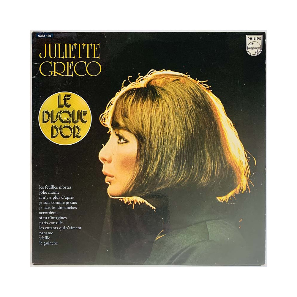 Greco Juliette LP Le Disque D'Or  kansi EX- levy EX LP