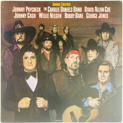 Charlie Daniels, David Allan Coe ym. 1979 JE 36177 Banded Together Begagnat LP