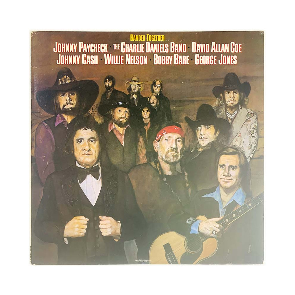 Charlie Daniels, David Allan Coe ym. 1979 JE 36177 Banded Together Begagnat LP