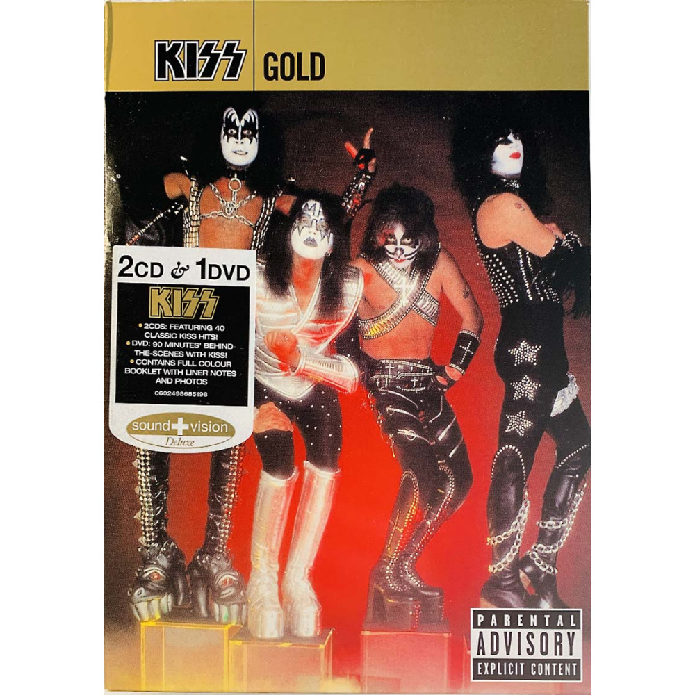 DVD - Kiss DVD Gold 2CD + DVD  kansi VG+ levy EX Käytetty DVD