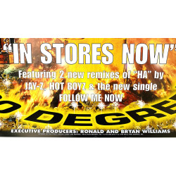 Juvenile, 400 Degreez, Begagnat Poster, år 1999 bredd 46cm  höjd 61 cm Promojuliste 46cm x 61cm skick EX