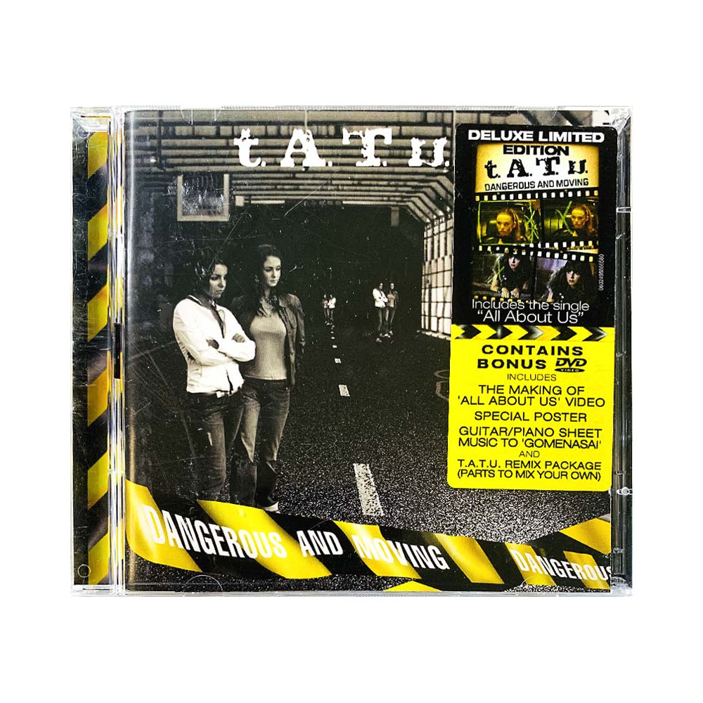 T.a.t.u. Käytetty CD Dangerous & Moving +DVD  kansi EX levy EX Käytetty CD