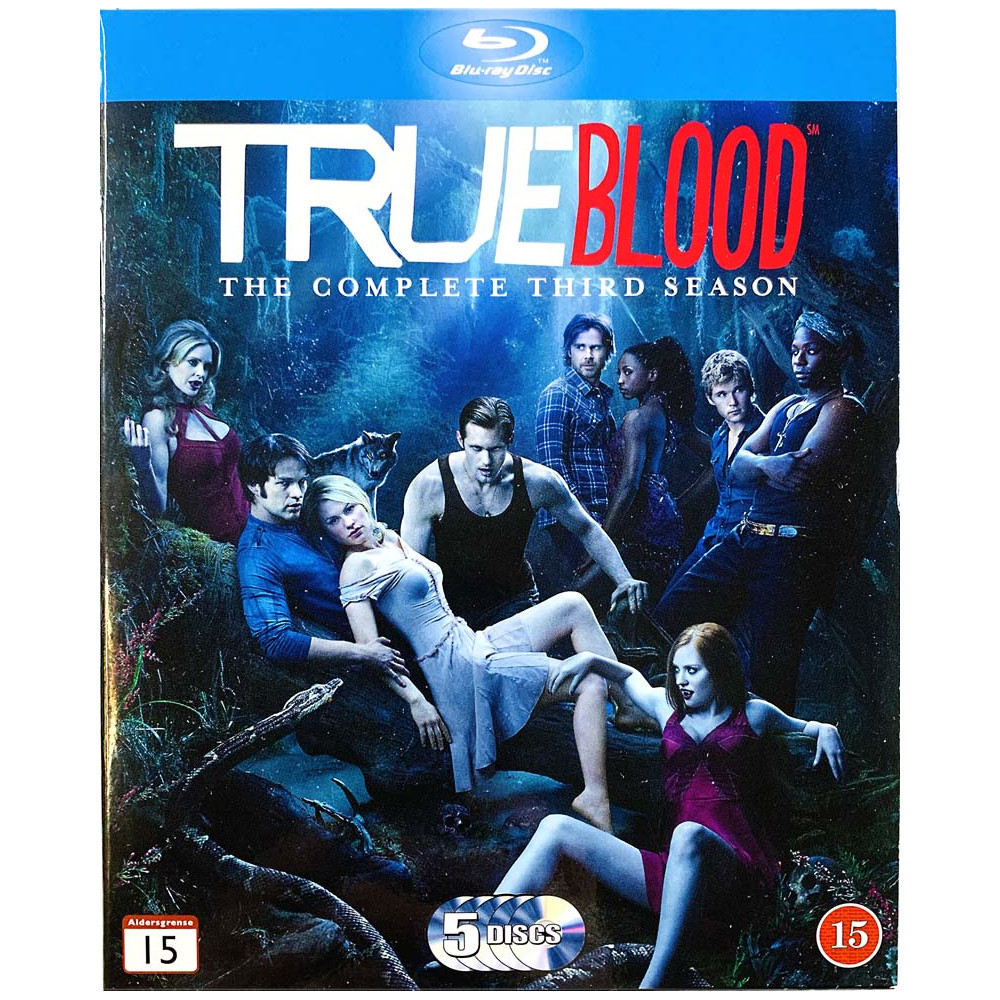 Blu-ray - TV-sarja  True Blood kausi 3, 5 Blu-ray  kansi EX levy EX BLU-RAY DISC