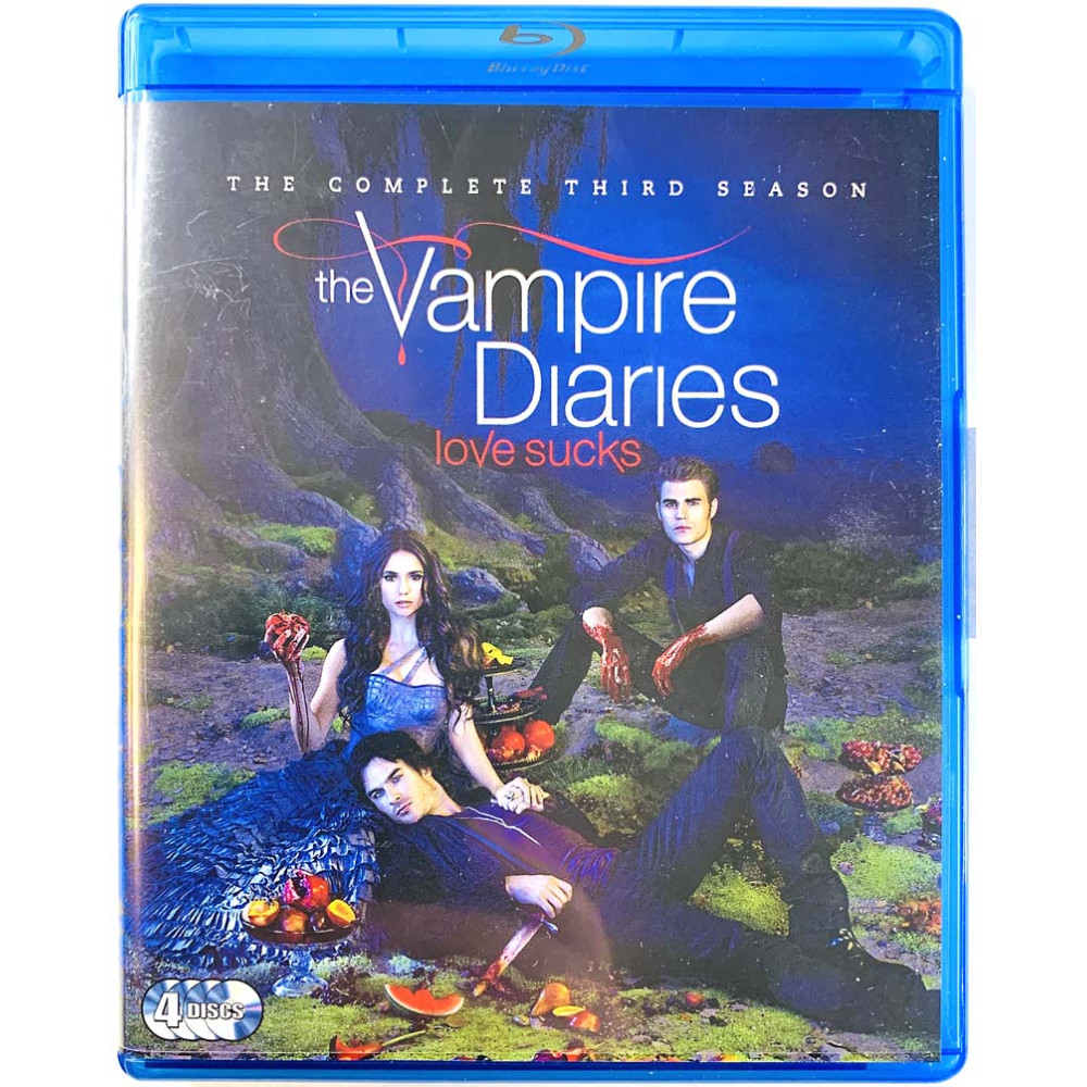 Blu-ray  - TV-sarja  Vampire Diaries: Kausi 3, 4 Blu-ray  kansi EX levy EX BLU-RAY DISC