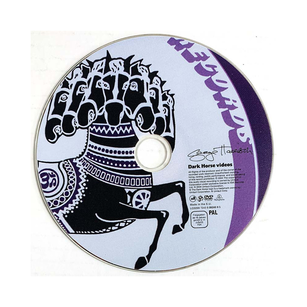 DVD - Harrison George CD Dark Horse Years  (DVD boksista)  kansi paperikansi/muovitasku levy EX CD
