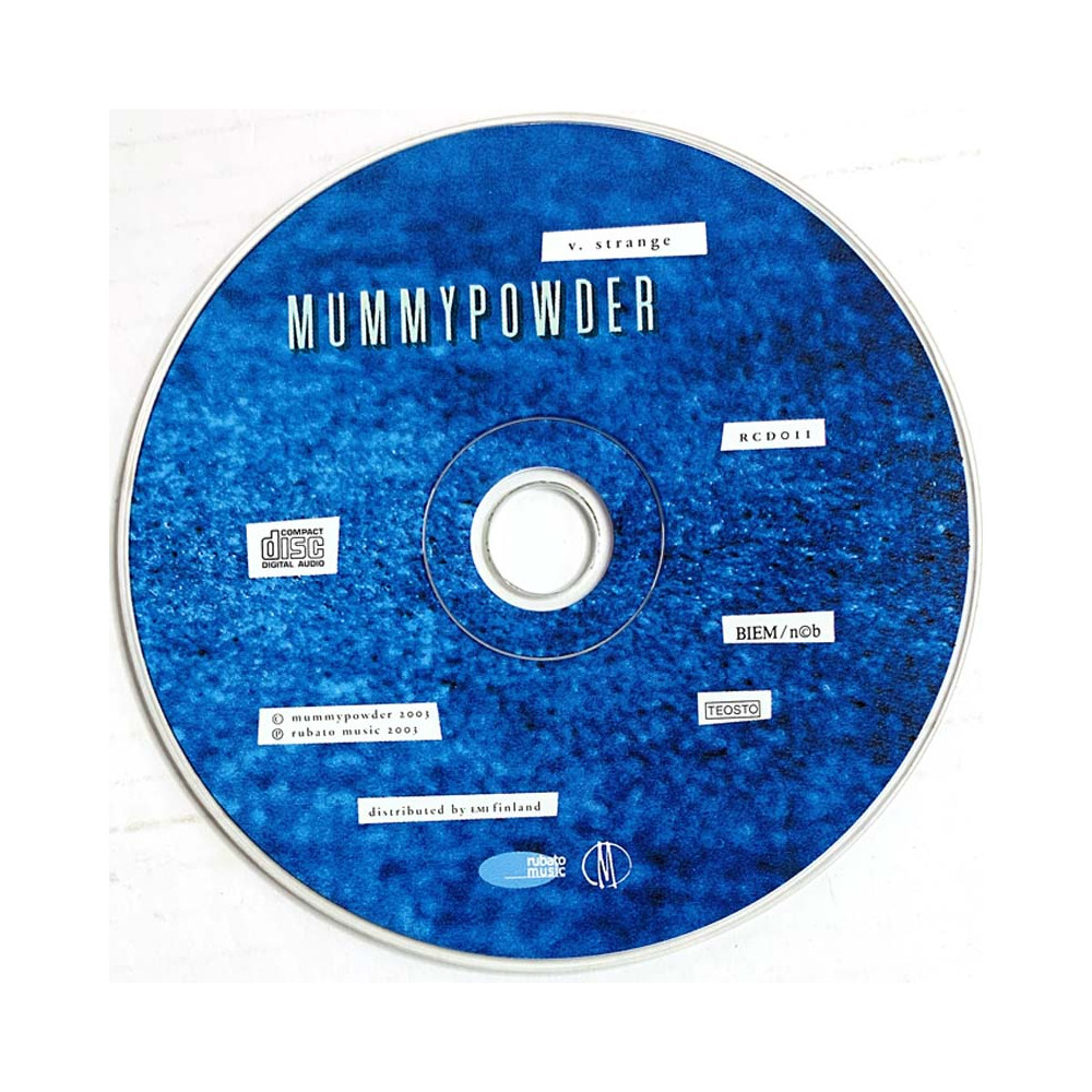 Mummypowder CD V. Strange  kansi paperikansi/muovitasku levy EX CD