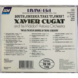 Cugat Xavier 1997 CD AJA 5223 South America 24 Latin Hits CD Begagnat