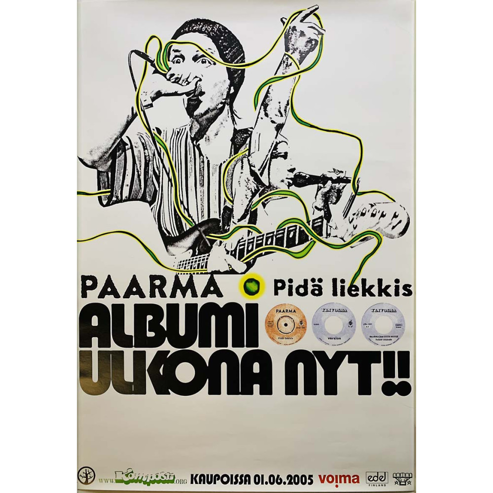 Paarma, Pidä liekkis, Begagnat Poster, år 2005 bredd 42cm  höjd 60 cm Promojuliste 42cm x 60cm skick EX