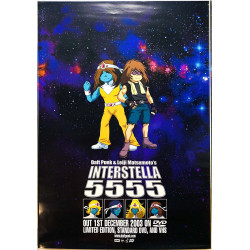 Daft Punk – Interstella 5555, Begagnat Poster, år 2003 bredd 49cm  höjd 70 cm Kaksipuolinen promojuliste 49cm x 70cm skick EX-