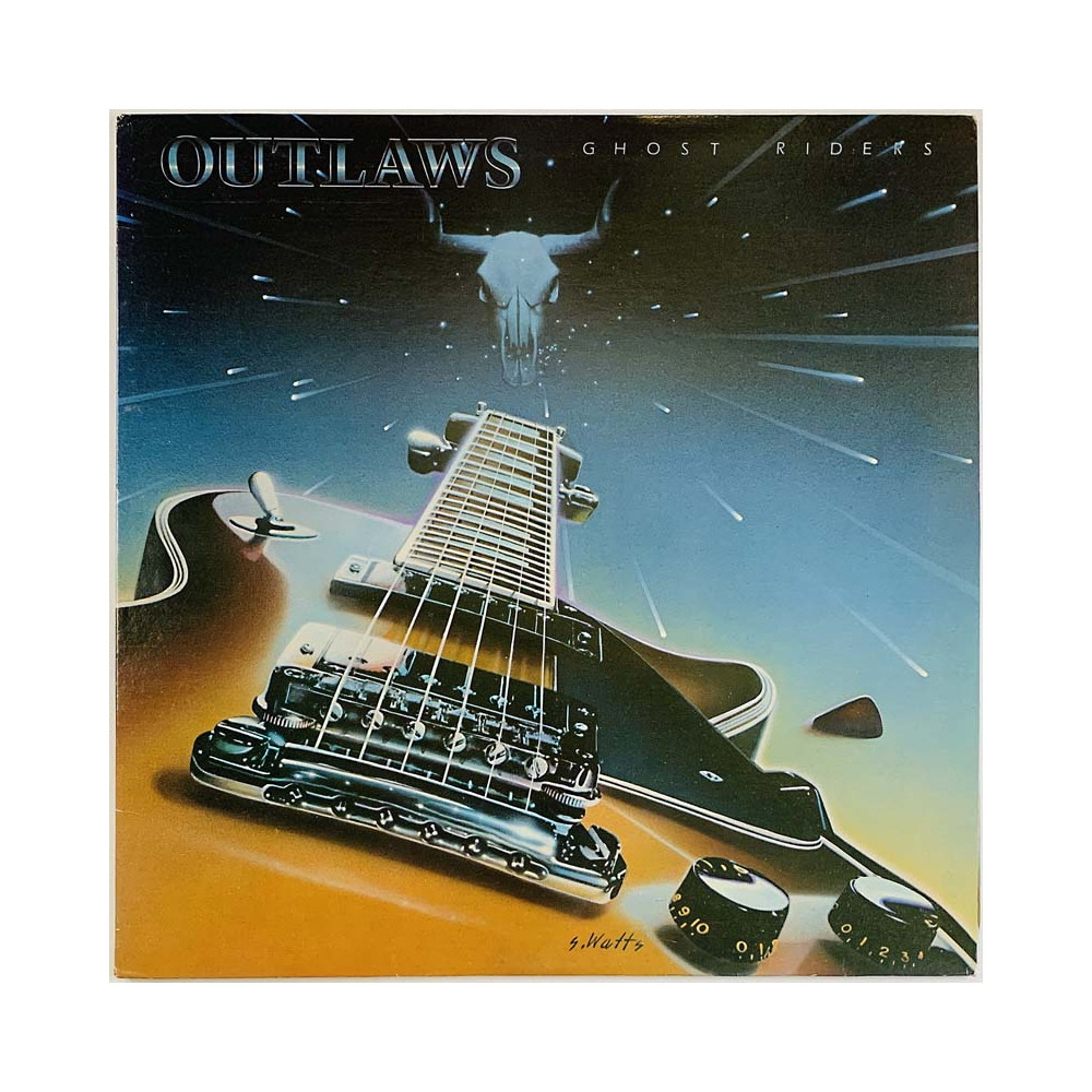 Outlaws LP Ghost Riders  kansi EX levy EX Käytetty LP