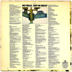 Wet Willie LP Keep on smilin’  kansi G+ levy EX- Käytetty LP