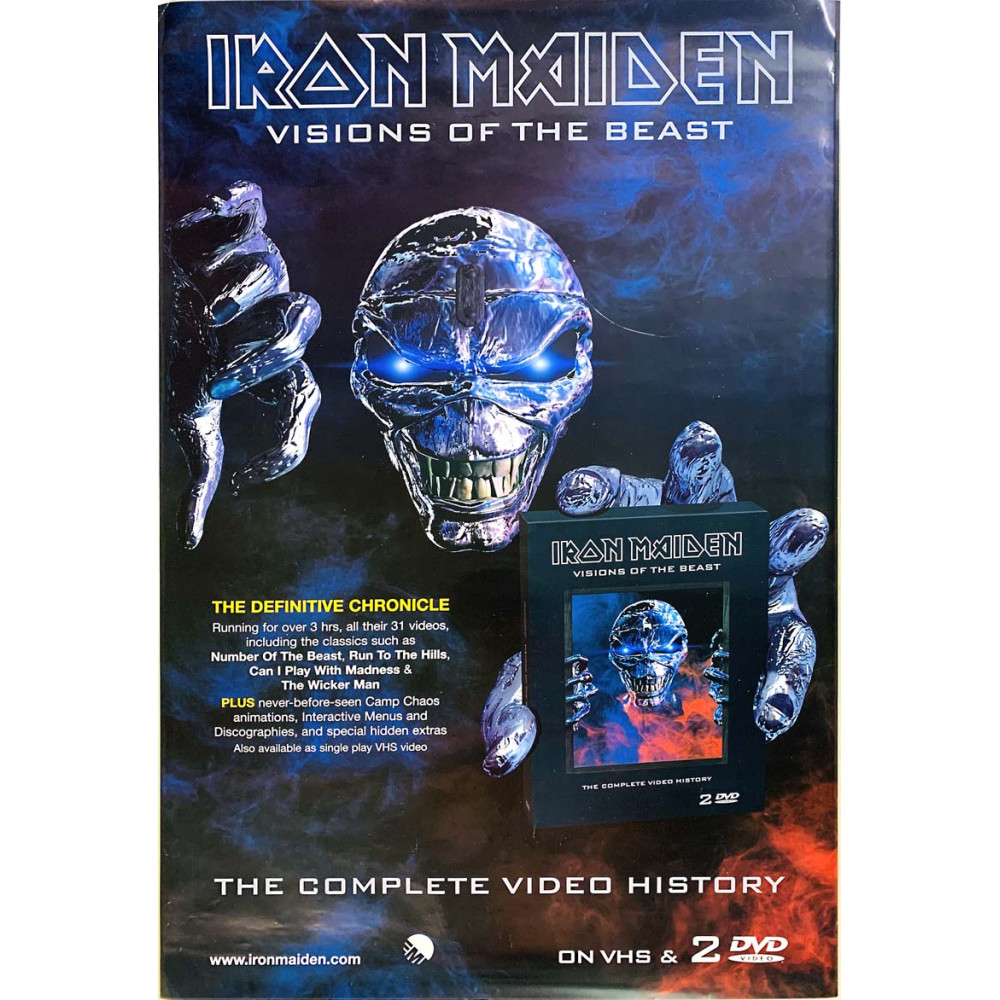 Iron Maiden - Visions of the beast juliste Promo poster 51cm x 76cm kunto EX JULISTE