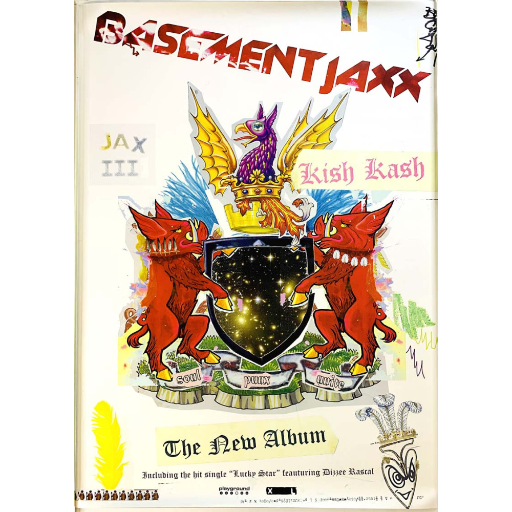 Basement Jaxx – Kish Kash 2003  Promo poster 50cm x 70cm Begagnat Poster