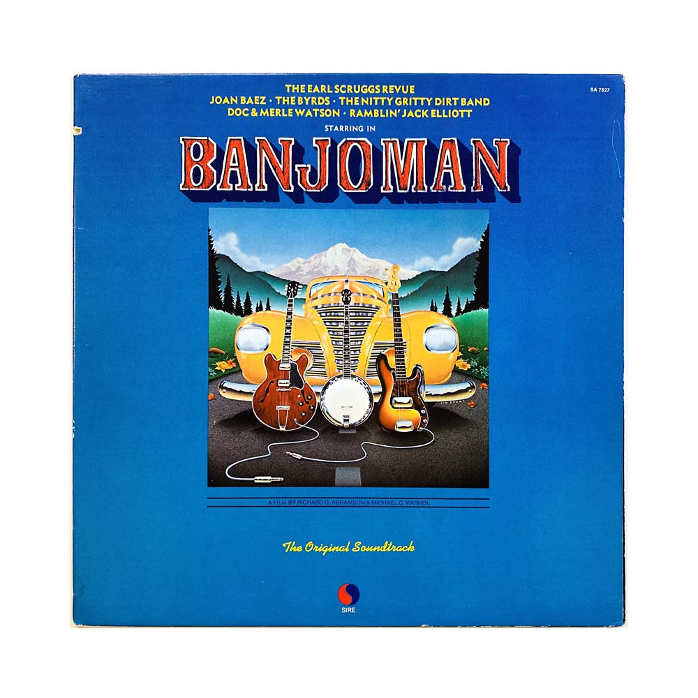 Earl Scruggs, Ramblin’ Jack Elliott ym. LP Banjoman  kansi EX levy EX Käytetty LP