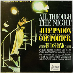 London Julie sings Cole Porter LP All through the night  kansi VG levy EX- Käytetty LP
