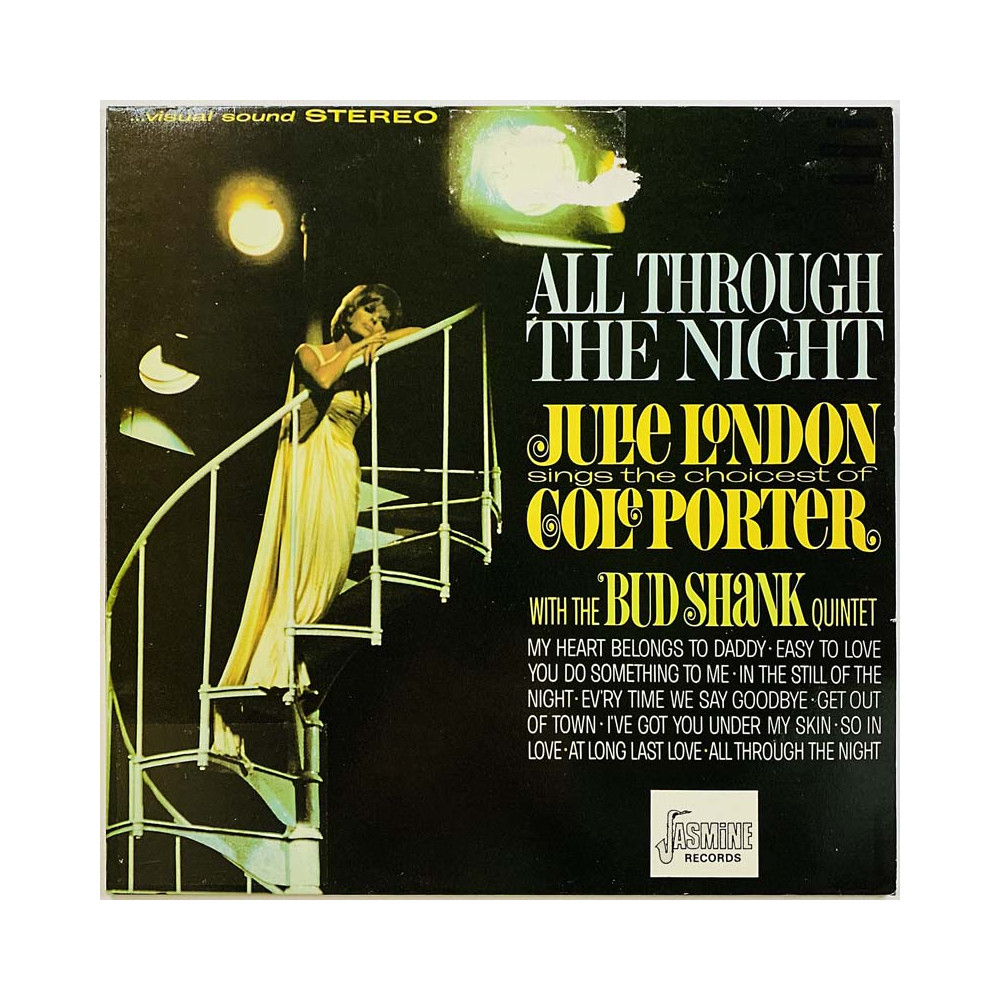 London Julie sings Cole Porter LP All through the night  kansi VG levy EX- Käytetty LP