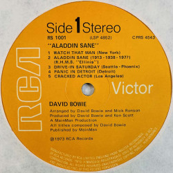 Bowie David LP Aladdin Sane  kansi VG+ levy VG+ Käytetty LP