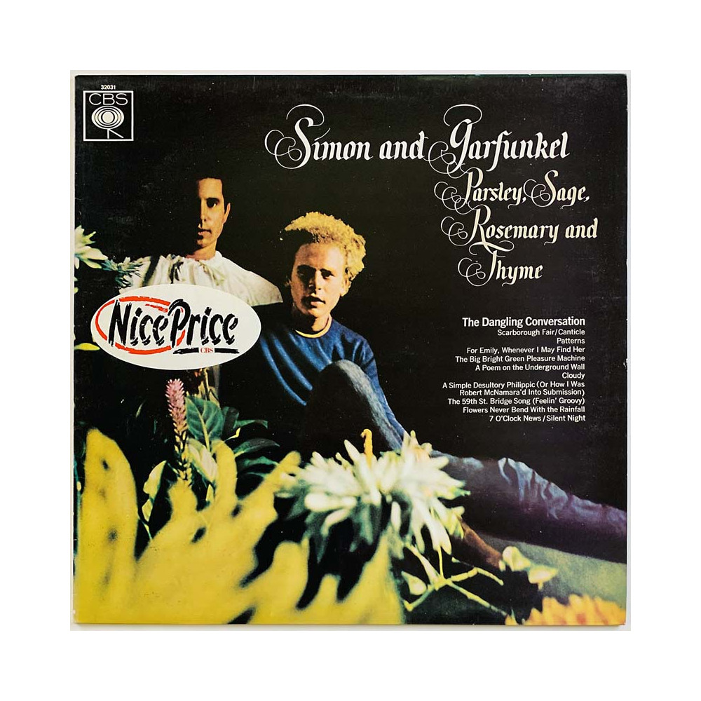 Simon and Garfunkel LP Parsley, Sage, Rosemary and Thyme  kansi EX levy EX Käytetty LP