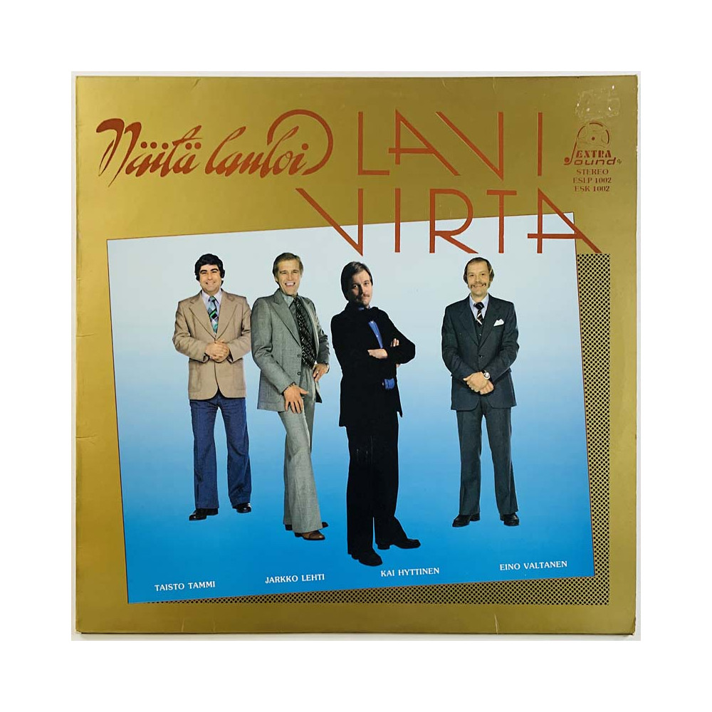 Taisto Tammi, Jarkko Lehti, Kai Hyttinen, Eino Valtanen LP Näitä lauloi Olavi Virta  kansi EX levy EX Käytetty LP