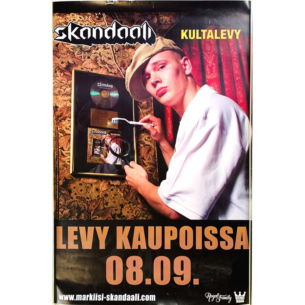 Skandaali – Kultalevy, Begagnat Poster, år 2004 bredd 40cm  höjd 60 cm Promo poster 40cm x 60cm skick VG+