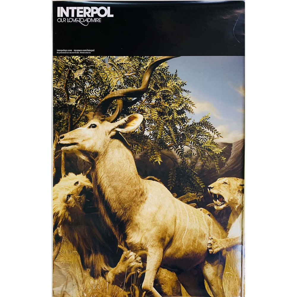 Interpol – Our Love To Admire, Begagnat Poster, år 2007 bredd 51cm  höjd 70 cm Promojuliste 51cm x 70cm skick VG+