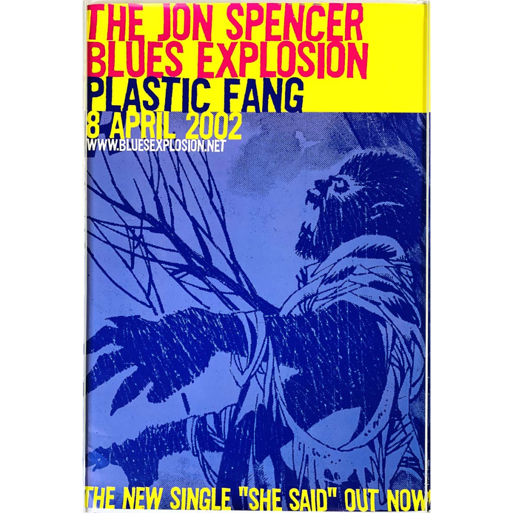 Jon Spencer Blues Explosion – Plastic fang juliste Promo poster 46cm x 69cm kunto EX JULISTE