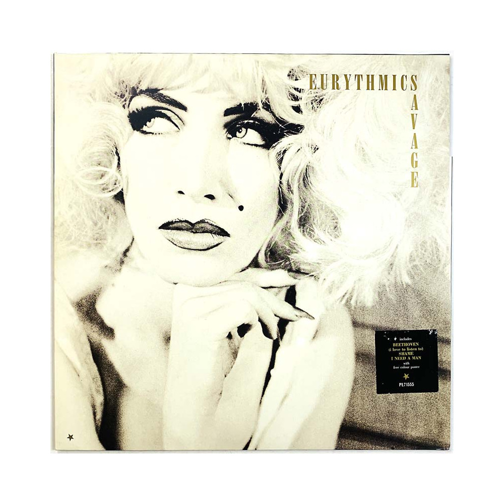 Eurythmics LP Savage  kansi EX levy EX LP